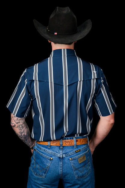 Ferrell The Hatfield Short Sleeve Snap Shirt Blue