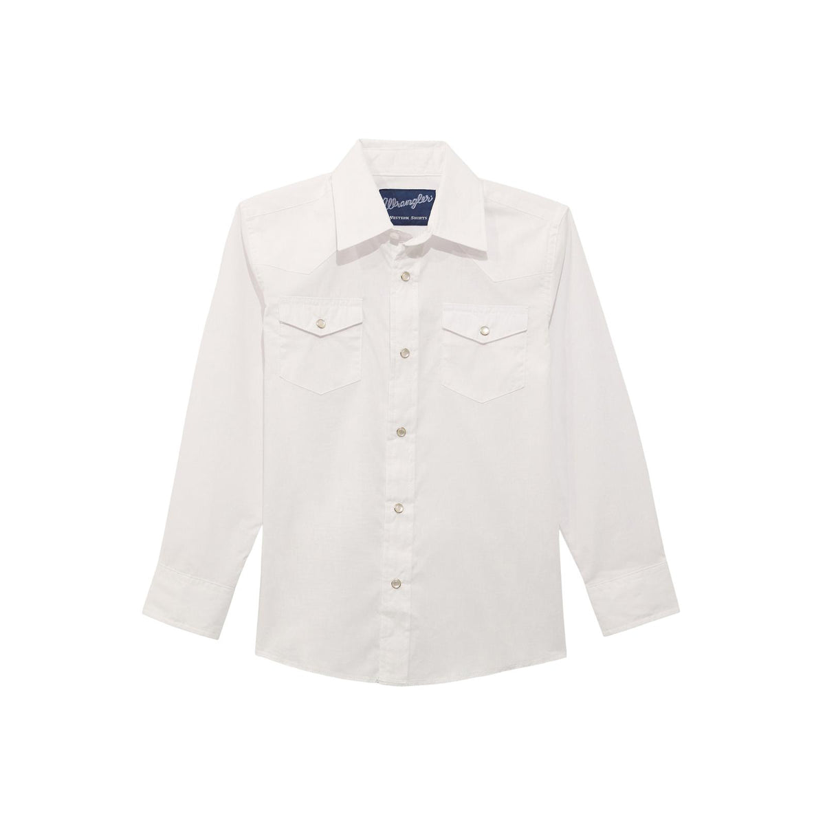 Wrangler Kids Long Sleeve White Snap