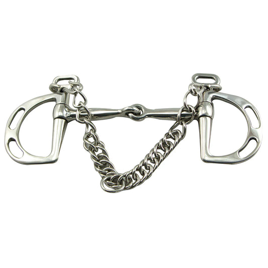 Kimberwick Stainless Steel Snaffle Bit Slotted