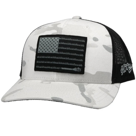 Hooey Liberty Roper White Camo/Black