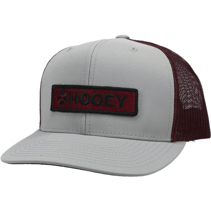 Hooey Lockup Grey/Maroon Hat