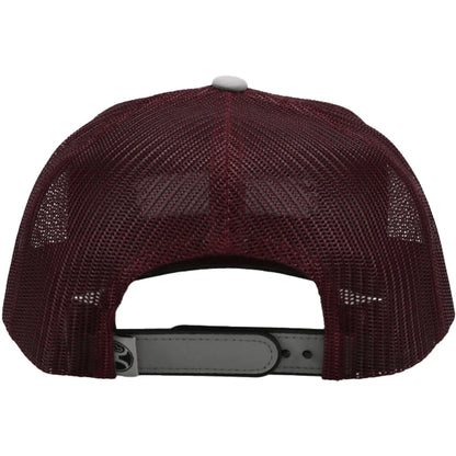 Hooey Lockup Grey/Maroon Hat
