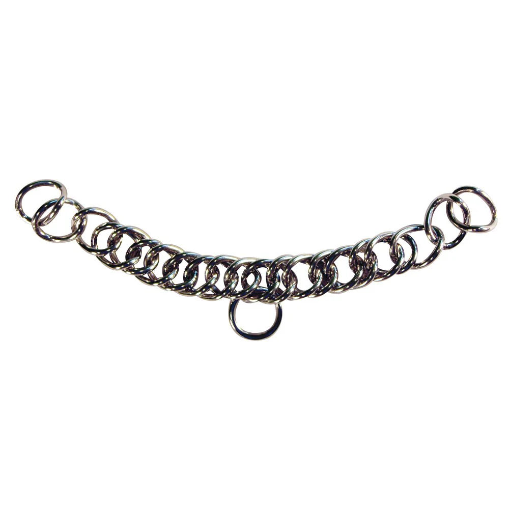 English Stainless Steel Double Link Curb Chain 8-3/8"