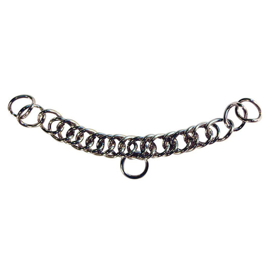 English Stainless Steel Double Link Curb Chain 8-3/8"