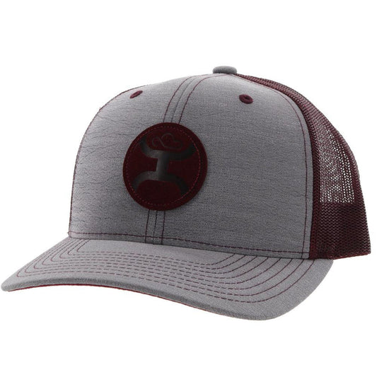 Hooey Blush Grey/Burgundy Hat