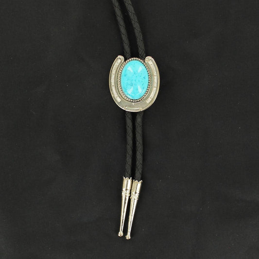 M&F Horseshoe w/ Stone Bolo Tie