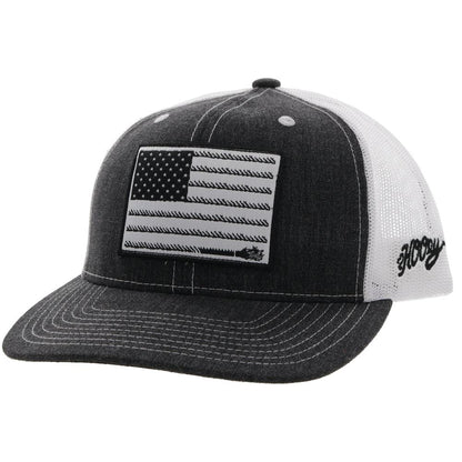 Hooey Liberty Roper Charcoal/White/Black Hat