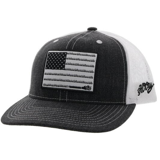 Hooey Liberty Roper Charcoal/White/Black Hat
