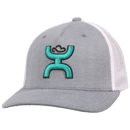 Hooey Coach Grey/White/Turquoise Hat