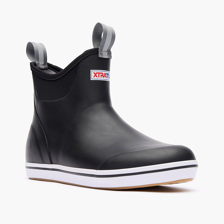 XtraTuf Mens Ankle Deck Boot Black