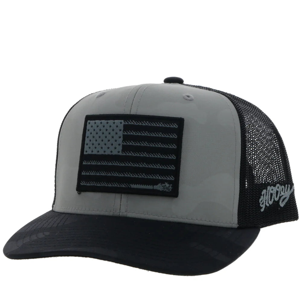 Hooey Liberty Roper Grey Camo/Black