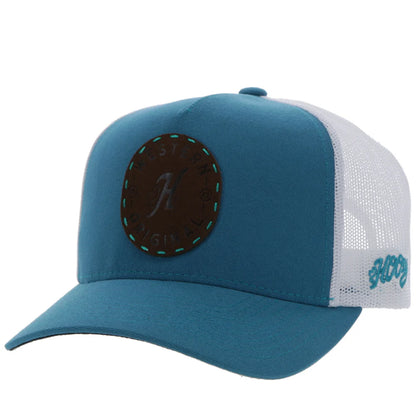 Hooey Spur Teal/White Brown Circle Patch