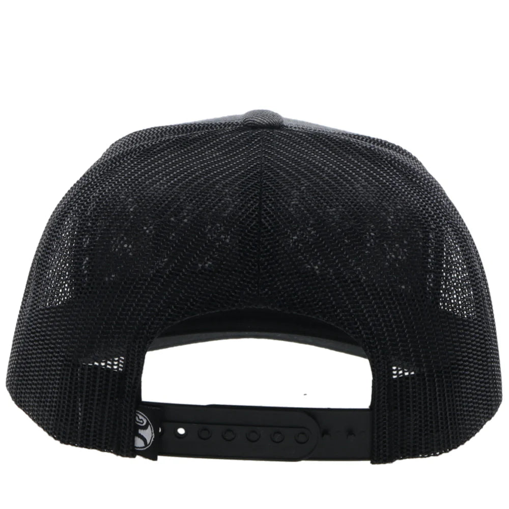 Hooey Horizon Grey/Black Rectangle Patch Hat