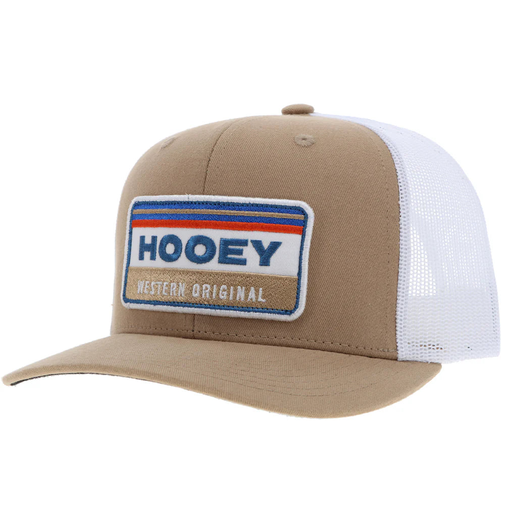 Hooey Horizon Tan/White Rectangle Patch Hat