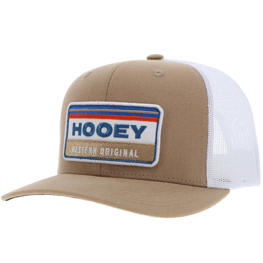 Hooey Horizon Tan/White Rectangle Patch Hat