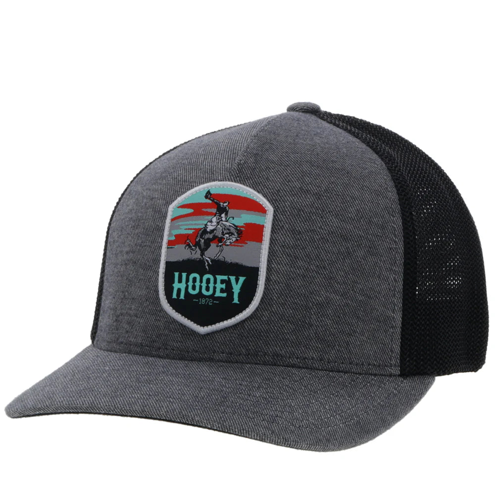 Hooey Cheyenne Gry/Blk Teal/Orange Patch L/XL