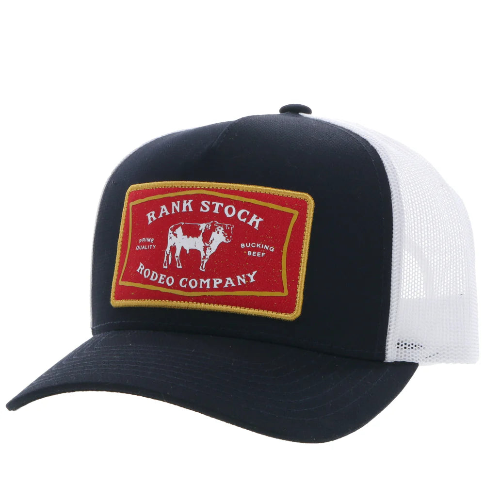 Hooey Rank Stock White/Black