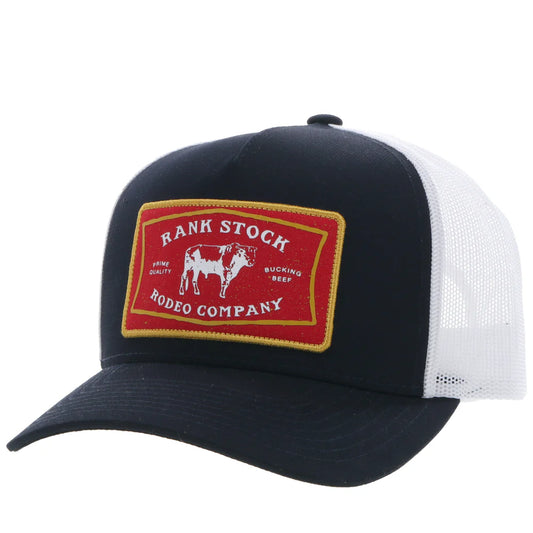 Hooey Rank Stock White/Black