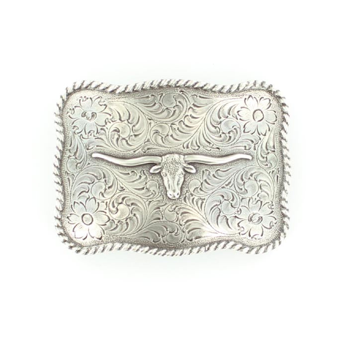 Nocona Longhorn Scroll Belt Buckle