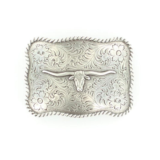 Nocona Longhorn Scroll Belt Buckle