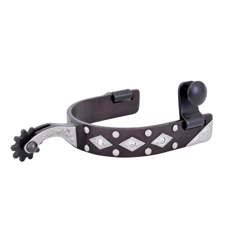 Cowboy Tack Diamond and Dot Rhinestone Spurs