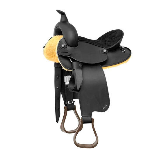 Wintec Youth SQ Round Skirt Western Saddle Black