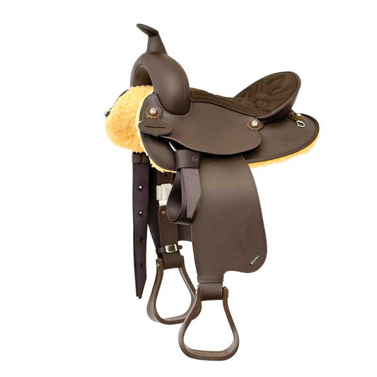 Wintec Youth SQ Round Skirt Western Saddle Brown