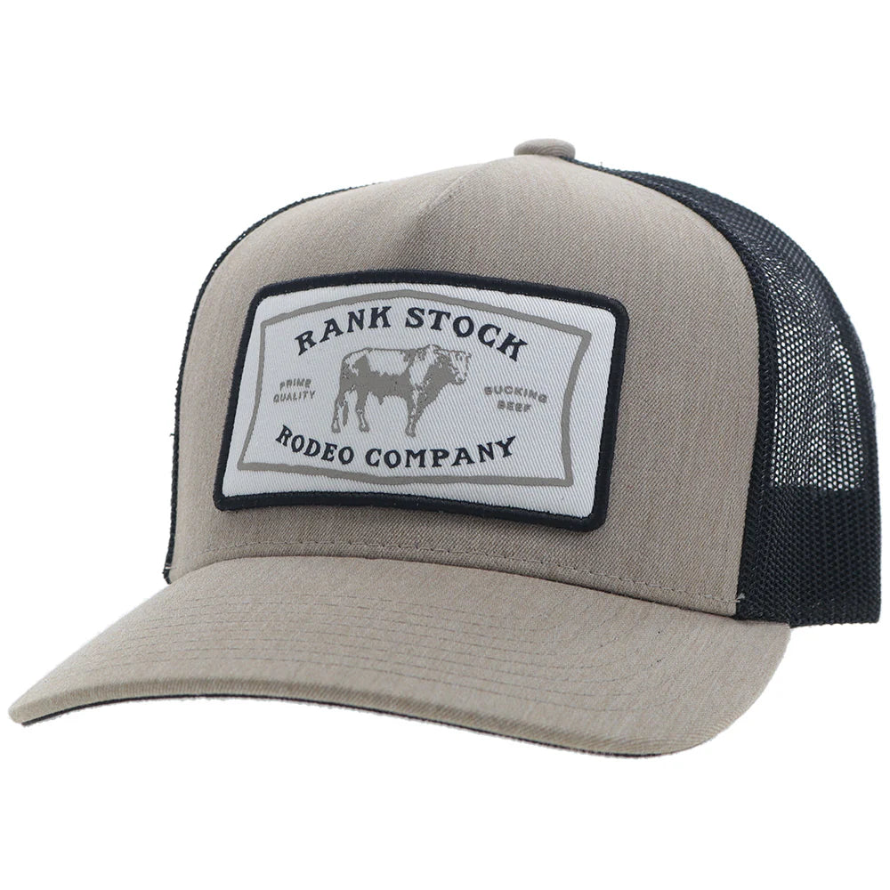 Hooey Rank Stock Hooey Hat Tan/Black with White/Black Patch