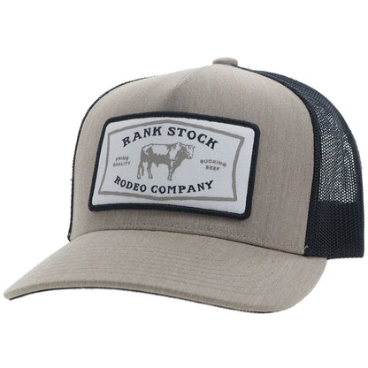Hooey Rank Stock Hooey Hat Tan/Black with White/Black Patch