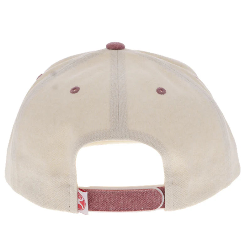 Hooey Doc White 5-Panel Trucker with Maroon Bill