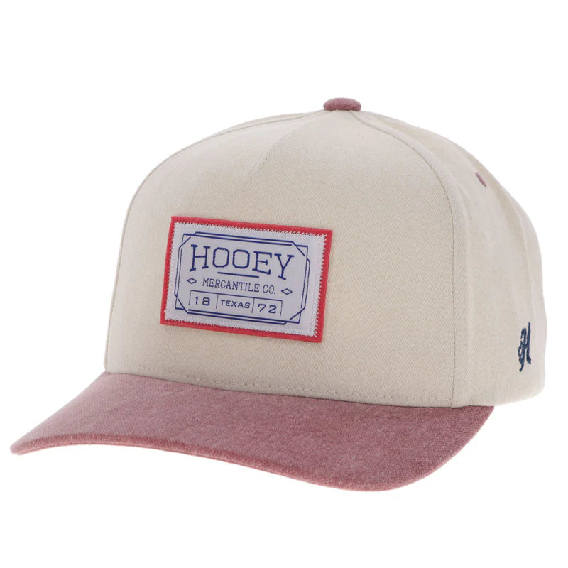 Hooey Doc White 5-Panel Trucker with Maroon Bill