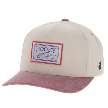 Hooey Doc White 5-Panel Trucker with Maroon Bill