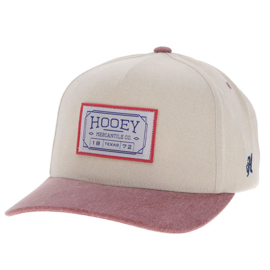 Hooey Doc White 5-Panel Trucker with Maroon Bill