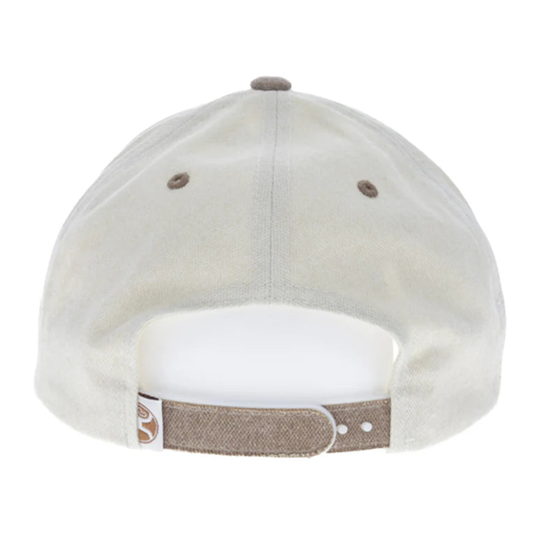 Hooey Doc White 5-Panel Trucker with Brown Bill and Yellow Brown Patch