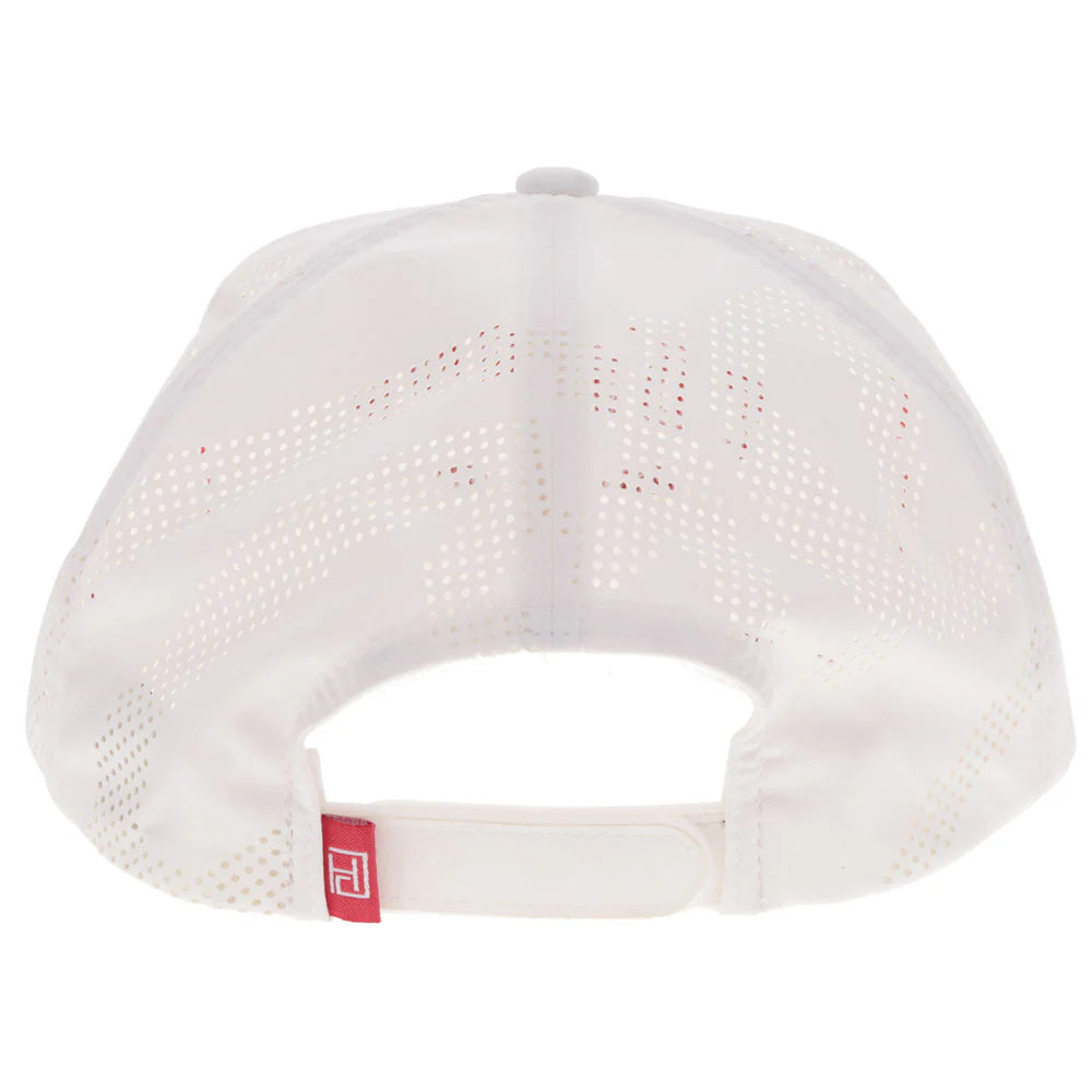 Hooey Cowboy Golf Hat White & Red with Red Stitching