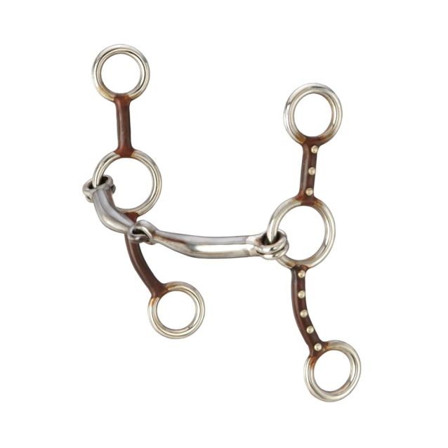 Tough 1 Antique Brown Jr. Cowhorse Snaffle
