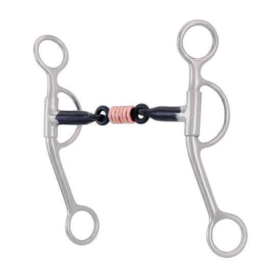 Cowboy Tack Loose Cheek Three Piece Bit with Copper Rollers