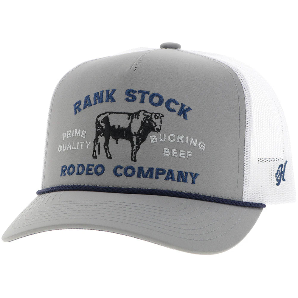 Hooey Rank Stock Grey/White