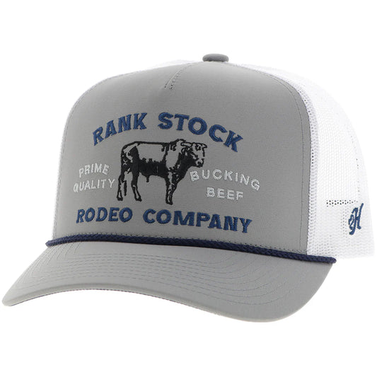 Hooey Rank Stock Grey/White