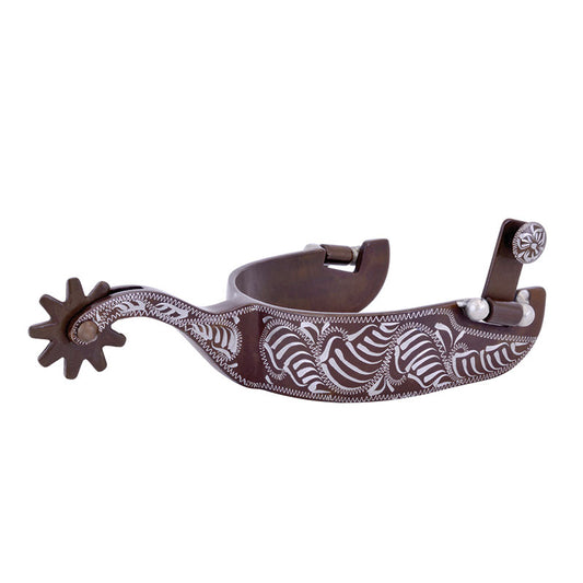 Cowboy Tack Floral Engraved Show Ladies Spurs