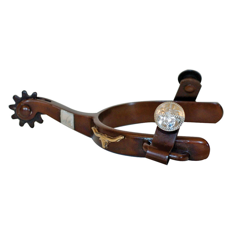 Cowboy Tack Longhorn Youth Antique Spurs