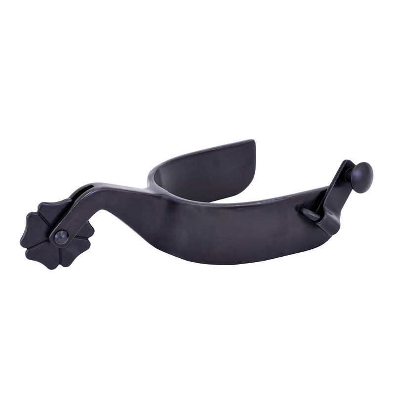 Cowboy Tack Black Satin Clover Spurs