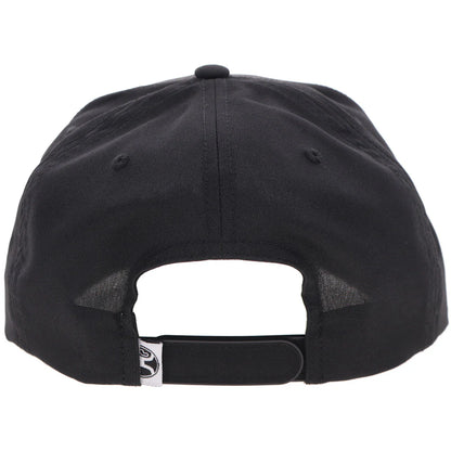 Hooey Mark Out Black 5-Panel Trucker with White Stitching
