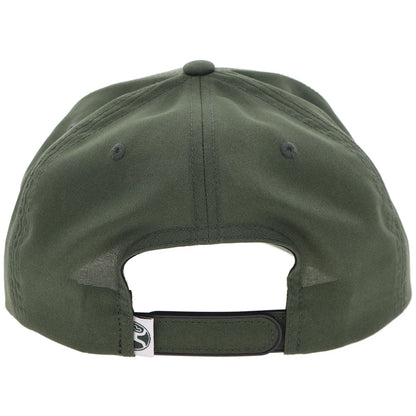 Hooey Mark Out Hat Green with White Stitching