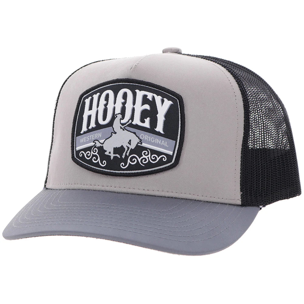 Hooey Salado Grey Black 5-Panel Trucker with Patch