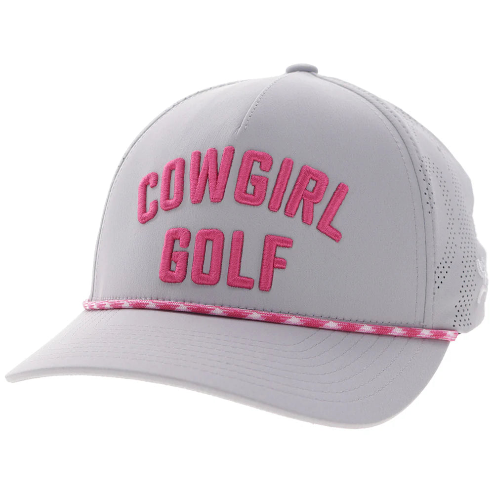 Hooey Cowgirl Golf Hat Grey with Pink