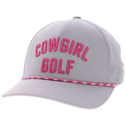 Hooey Cowgirl Golf Hat Grey with Pink