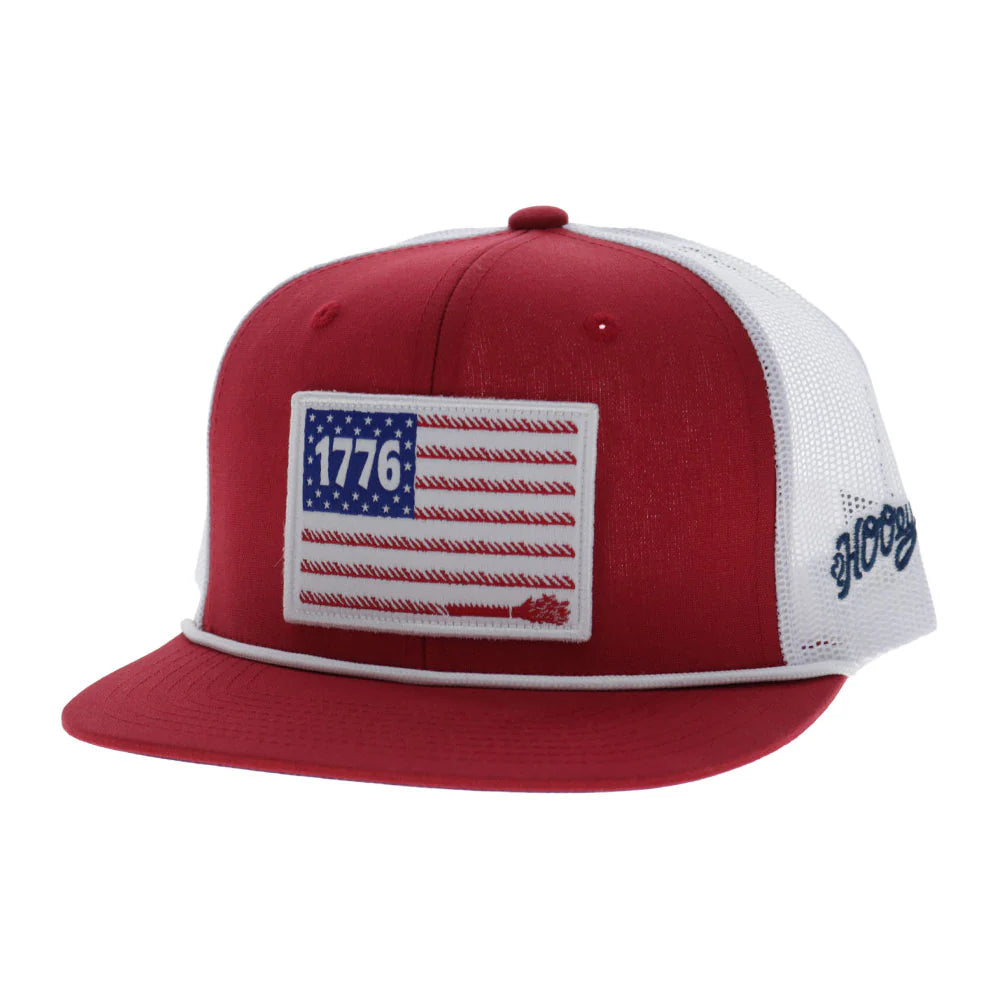 Hooey Liberty Roper Red/White with 1776 Flag Patch