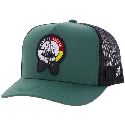 Hooey Sage to Saddle Hat Green / Black