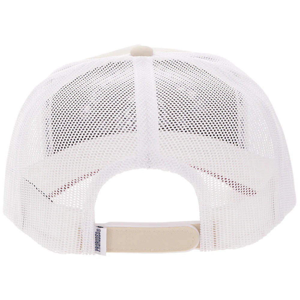 Hooey Prorodeo Hat Tan/White with Blue Logo